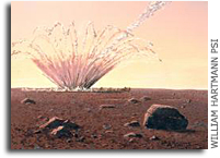 Meteorite Shock Waves Trigger Dust Avalanches on Mars