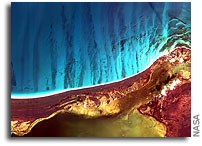 Photo: Holbox Island and the Yalahau Lagoon As Seen From Orbit