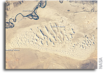 Photo: Sand Dunes in Junggar Basin, Northwestern China As Seen From Space