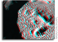 NASA MESSENGER Image of Mercury: Crater Kertesz in 3D