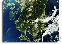 Photo: Envisat captures volcanic eruptions in Japan today