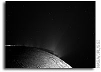 Photo: Enceladus Sprays Ice Into Space
