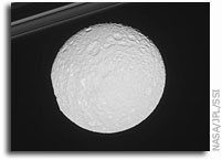 Cassini Photos: The Big Dent in Mimas