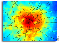 Satellites predict city hot spots