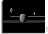 NASA Cassini Image: Bright Moons