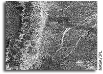 Image: Cassini Radar Views of Crater Menrva on Titan