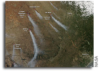 Photo: Wildfires in Texas As Seen From Orbit