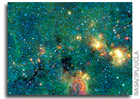 WISE image: Dark Murky Clouds in the Bright Milky Way