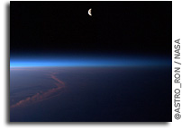 Photo: Half Moon Setting Over Afghanistan As Seen From Orbit