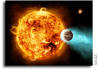 Star Blasts Planet With X-rays