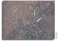 Photo: Rio Negro floodplain in Patagonia, Argentina As Seen From Orbit