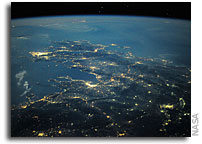 Photo: The Agean Sea At Night As Seen From Orbit