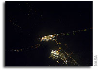 Photo: Galveston At Night As Seen From Orbit