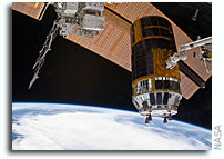 Photos: Relocating HTV2 on the Space Station Using Candarm2
