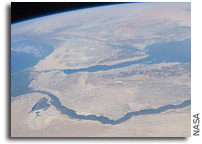 Photo: Nile River Delta and Sinai Peninsula As Seen From Orbit
