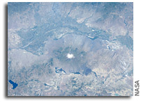 Photo: Aras River and Turkey-Armenia-Iran border region As Seen From Orbit