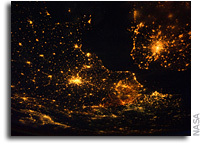 Photo: London and Paris As Seen at Night From The International Space Station
