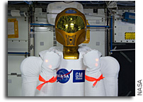 Photo: Robonaut 2 Powered Up In Space - With Safety Tags