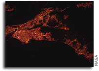 Infrared Image: Los Angeles Metropolitan Area As Seen From the International Space Station