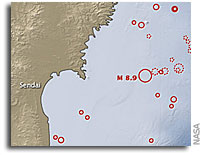 Earthquake and Tsunami near Sendai, Japan