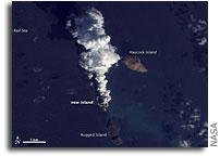 Photo: Volcanic Activity in the Red Sea And Birth of a New Island