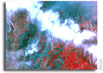 Flooding From Mississippi River Levee Breach As Seen From Orbit