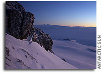 First Light at McMurdo Station Heralds the Beginning of Winfly Season