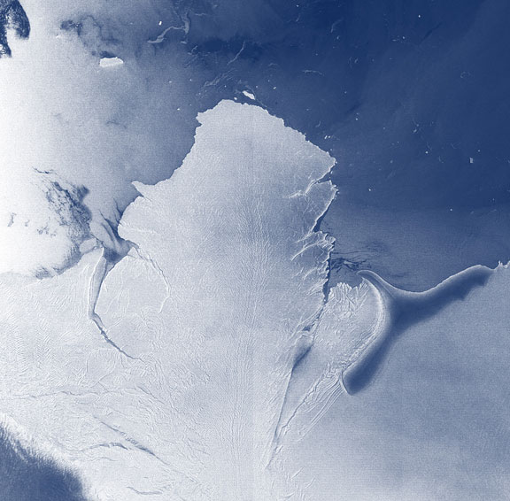 Photo Brunt Ice Shelf As Seen From Orbit SpaceRef