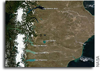 Photo: Glacial Lakes of Patagonia As Seen From Orbit