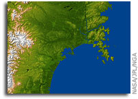 NASA Shows Topography of Tsunami-Damaged Japan City
