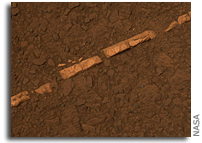 NASA Mars Rover Finds Mineral Vein Deposited by Water