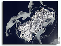 Photo: Sea Ice Surrounds Shikotan As Seen From Orbit