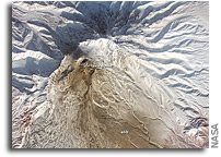 Photo: Pyroclastic Flow Remnants at Shiveluch Volcano As Seen From Orbit