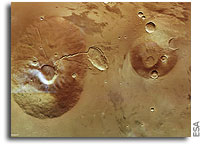 Photo: Mist-capped Volcanoes on Mars