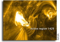 NASA Images: Solar Active Region 1429 and Flare