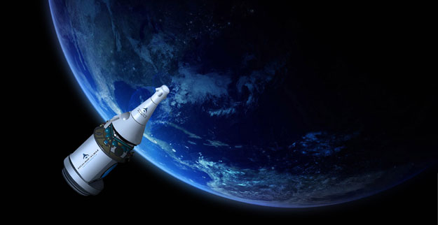 Artist concept of Excalibur Almaz spacecraft