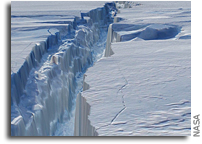 Video: Flying Through a Crack in the Ice