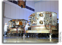 Photo: Integration and Testing of Cygnus Service Modules