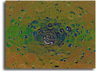 NASA MESSENGER Image: Permanent Shadows at Mercury's South Pole