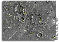 NASA MESSENGER Image of Mercury: Close-up of Craters Hosting Radar-bright Deposits
