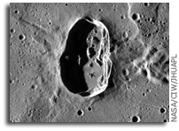 NASA MESSENGER Image of Mercury: Hovnatanian Crater