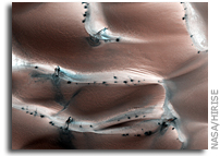 NASA MRO Image of Mars: Sand Dunes in the Spring