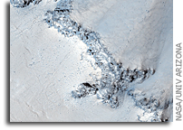 NASA MRO Image of Mars: Bedrock Exposures in Crater Wall