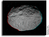 3-D Image of Asteroid Vesta's Eastern Hemisphere
