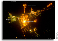 Image: Al Jubayl Saudi Arabia As Seen From Orbit at Night