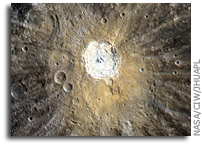 NASA MESSENGER Image of Mercury: Kuiper Crater in Color