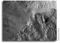 NASA LRO Image of the Moon: Crater Moltke: Impact Melt Boundary