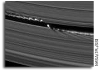 Image: Daphnis and Pan Perturb Saturn's Rings