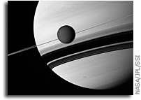 Spectacular Image: Titan and Saturn