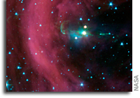 Image: Spitzer Telescope Finds Hidden Jet at Herbig-Haro 34